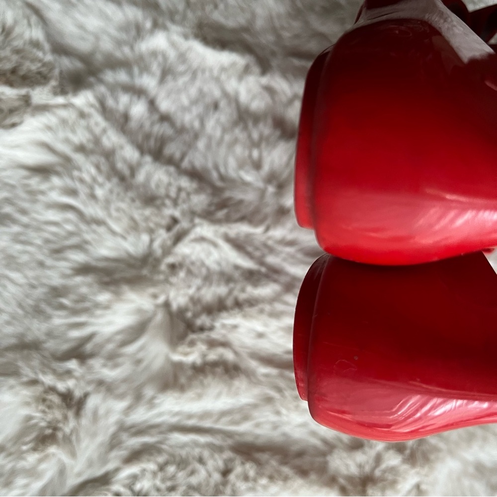 Mel Dreamed By Melissa + Jason Wu Red Big Bow Round Toe Jelly Shoes.  Size 2 - Picture 5 of 8